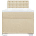 Pat box spring cu saltea, crem, 100x200 cm, textil - WALTI WALTI