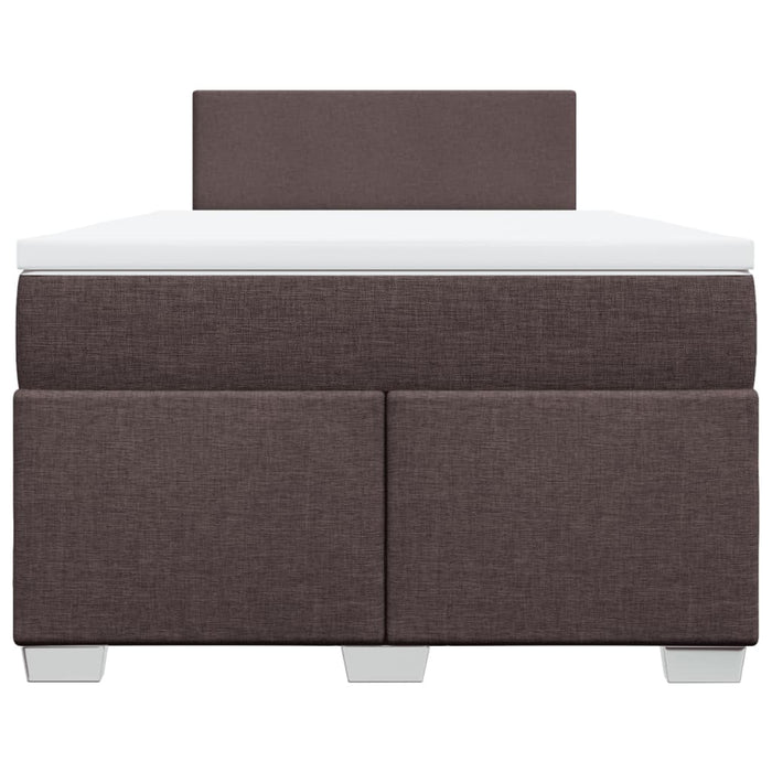 Pat box spring cu saltea, maro închis, 120x190 cm, textil WALTI