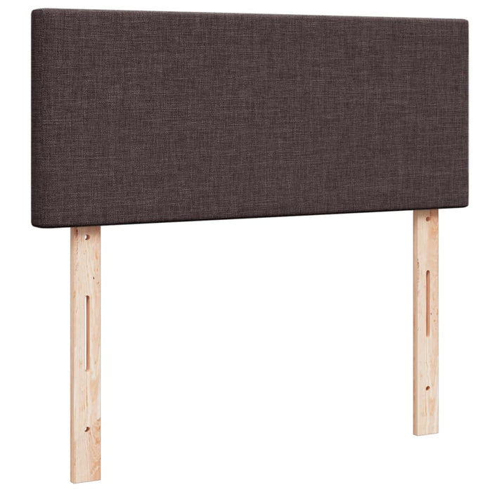Pat box spring cu saltea, maro închis, 120x190 cm, textil WALTI