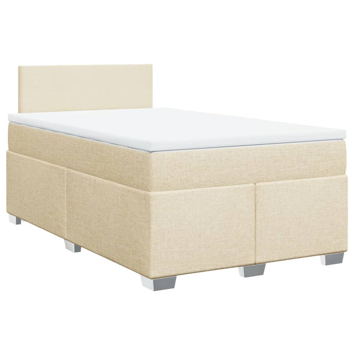 Pat continental cu saltea, crem, 120x190 cm, textil - WALTI WALTI