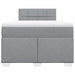 Pat box spring cu saltea, gri deschis, 120x190 cm, textil - WALTI WALTI