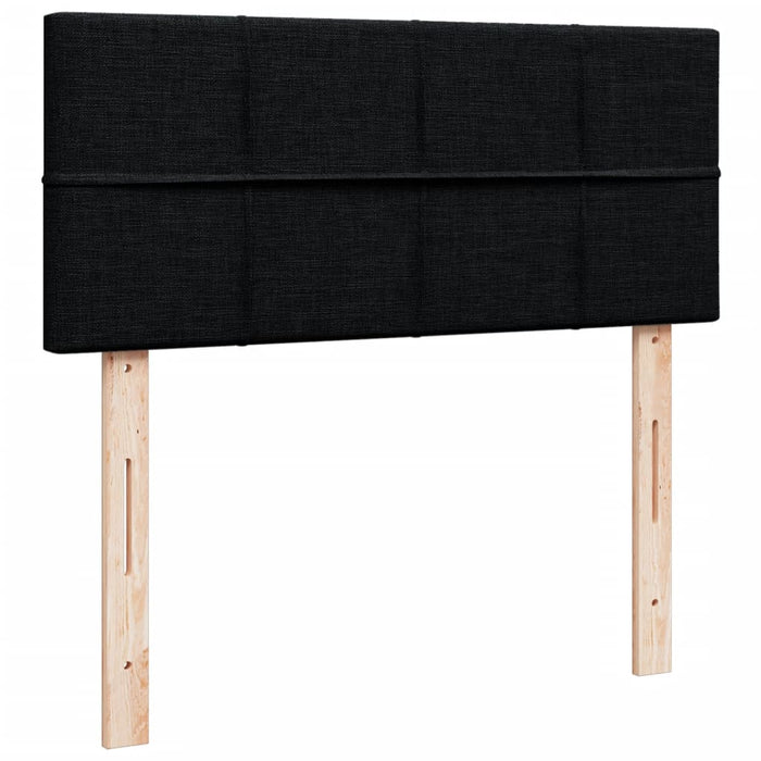 Pat box spring cu saltea, negru, 120x190 cm, catifea - WALTI WALTI