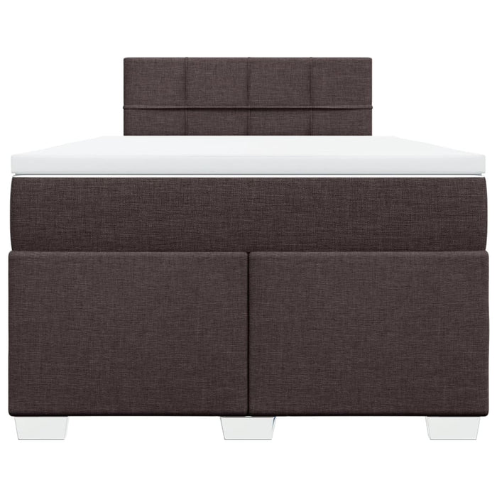 Pat box spring cu saltea, maro închis, 120x190 cm, textil - WALTI WALTI