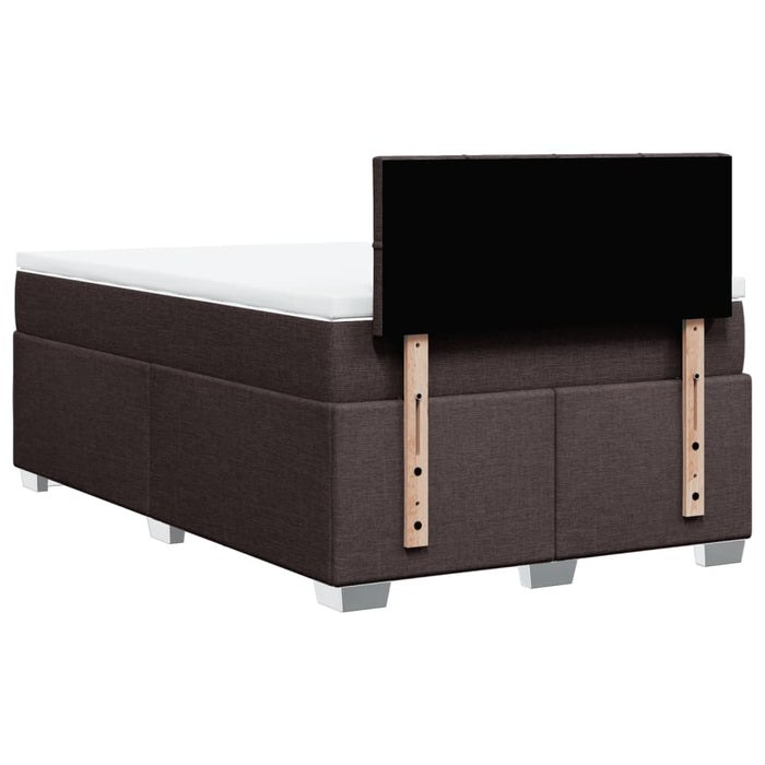 Pat box spring cu saltea, maro închis, 120x190 cm, textil - WALTI WALTI