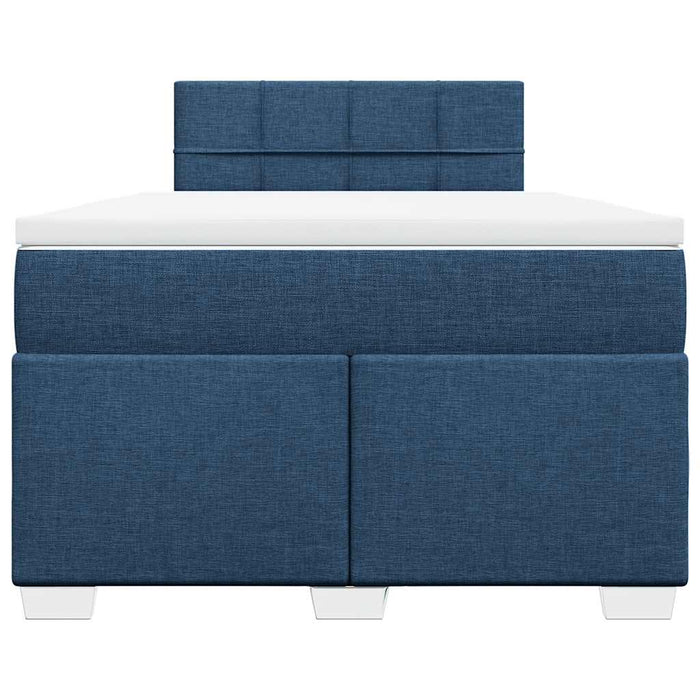 Pat box spring cu saltea, albastru, 120x190 cm, material textil - WALTI WALTI