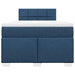 Pat box spring cu saltea, albastru, 120x190 cm, material textil - WALTI WALTI