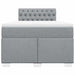 Pat box spring cu saltea, gri deschis, 120x190 cm, textil - WALTI WALTI