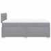 Pat box spring cu saltea, gri deschis, 120x190 cm, textil - WALTI WALTI