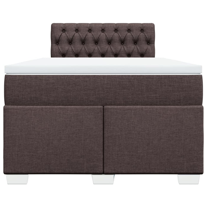 Pat box spring cu saltea, maro închis, 120x190 cm, textil - WALTI WALTI