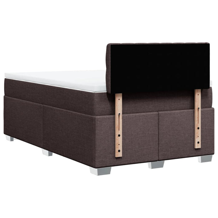 Pat box spring cu saltea, maro închis, 120x190 cm, textil - WALTI WALTI