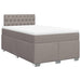 Pat box spring cu saltea, taupe, 120x190 cm material textil - WALTI WALTI
