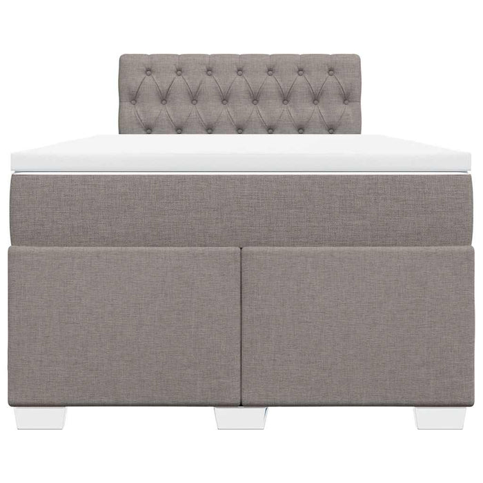 Pat box spring cu saltea, taupe, 120x190 cm material textil - WALTI WALTI
