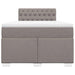 Pat box spring cu saltea, taupe, 120x190 cm material textil - WALTI WALTI
