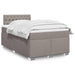 Pat box spring cu saltea, taupe, 120x190 cm material textil - WALTI WALTI