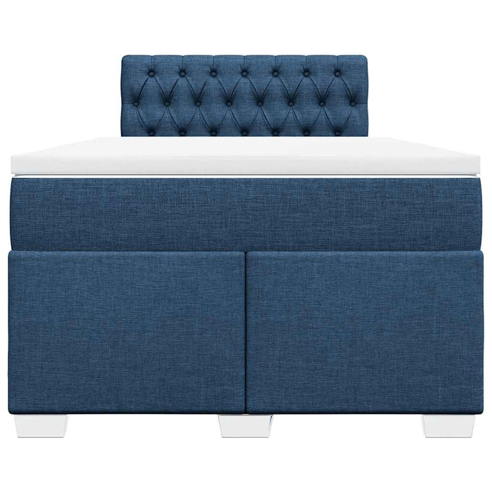 Pat box spring cu saltea, albastru, 120x190 cm, material textil - WALTI WALTI