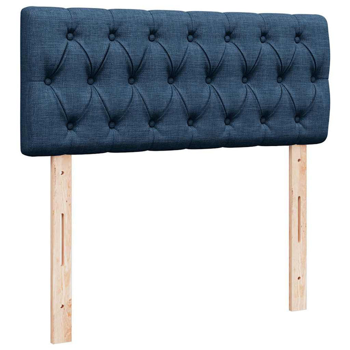 Pat box spring cu saltea, albastru, 120x190 cm, material textil - WALTI WALTI