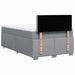 Pat box spring cu saltea, gri deschis, 120x190 cm, textil - WALTI WALTI