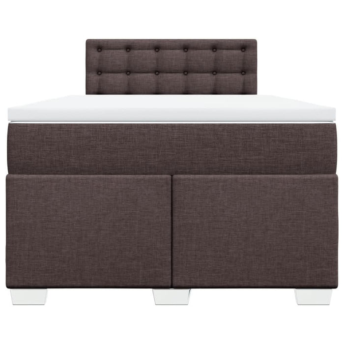 Pat box spring cu saltea, maro închis, 120x190 cm, textil - WALTI WALTI