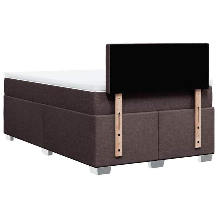 Pat box spring cu saltea, maro închis, 120x190 cm, textil - WALTI WALTI