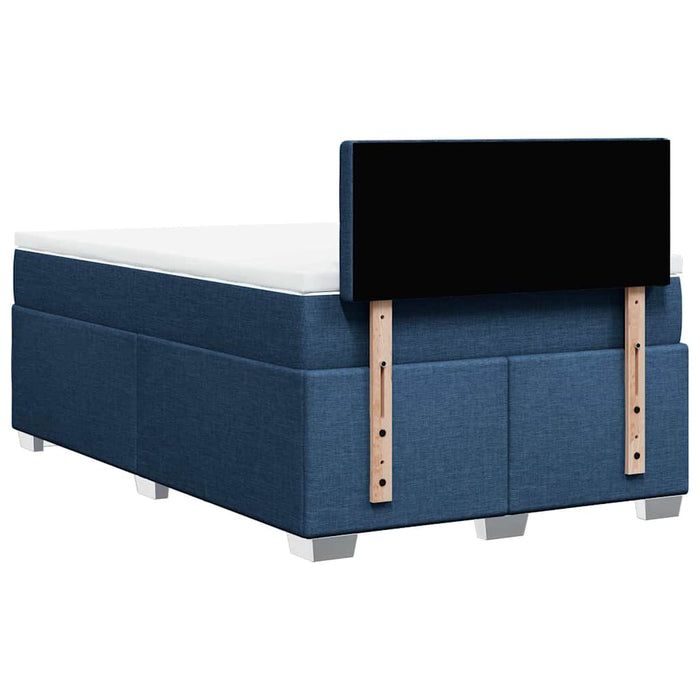 Pat box spring cu saltea, albastru, 120x190 cm, material textil - WALTI WALTI