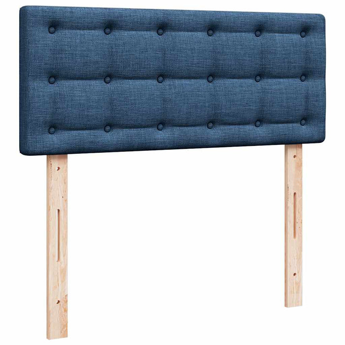Pat box spring cu saltea, albastru, 120x190 cm, material textil - WALTI WALTI