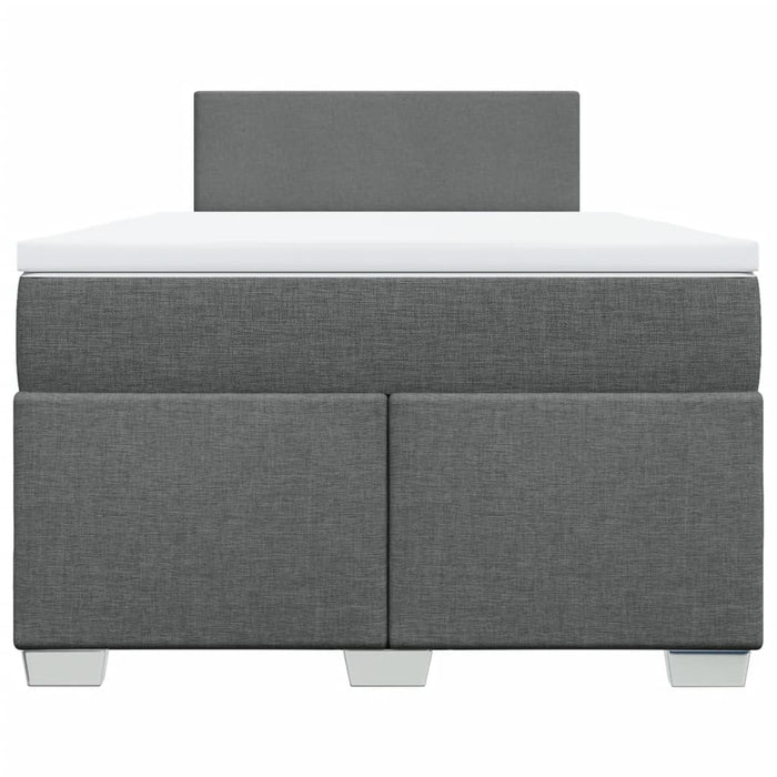 Pat box spring cu saltea, gri închis, 120x200 cm, textil - WALTI WALTI