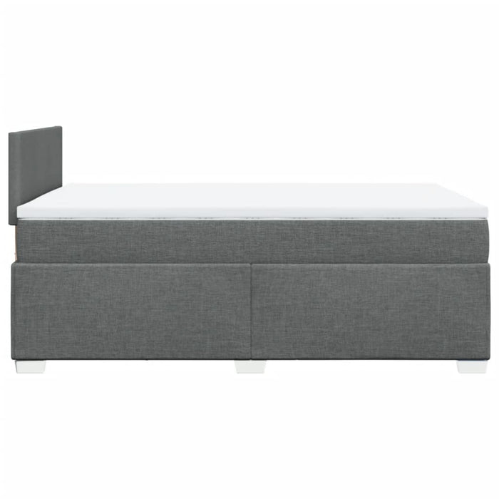 Pat box spring cu saltea, gri închis, 120x200 cm, textil - WALTI WALTI