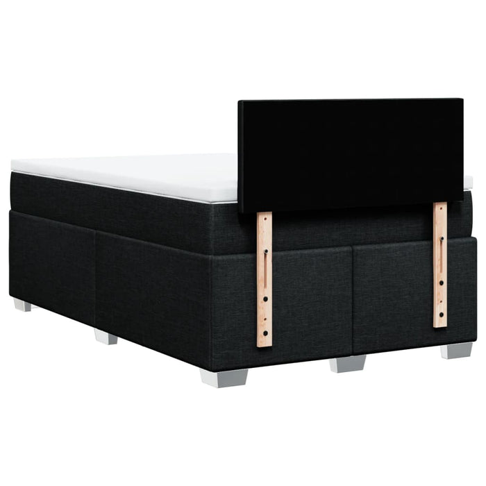 Pat box spring cu saltea, negru, 120x200 cm, textil - WALTI WALTI