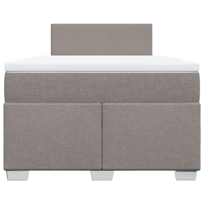 Pat box spring cu saltea, gri taupe, 120x200 cm, textil - WALTI WALTI