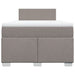 Pat box spring cu saltea, gri taupe, 120x200 cm, textil - WALTI WALTI