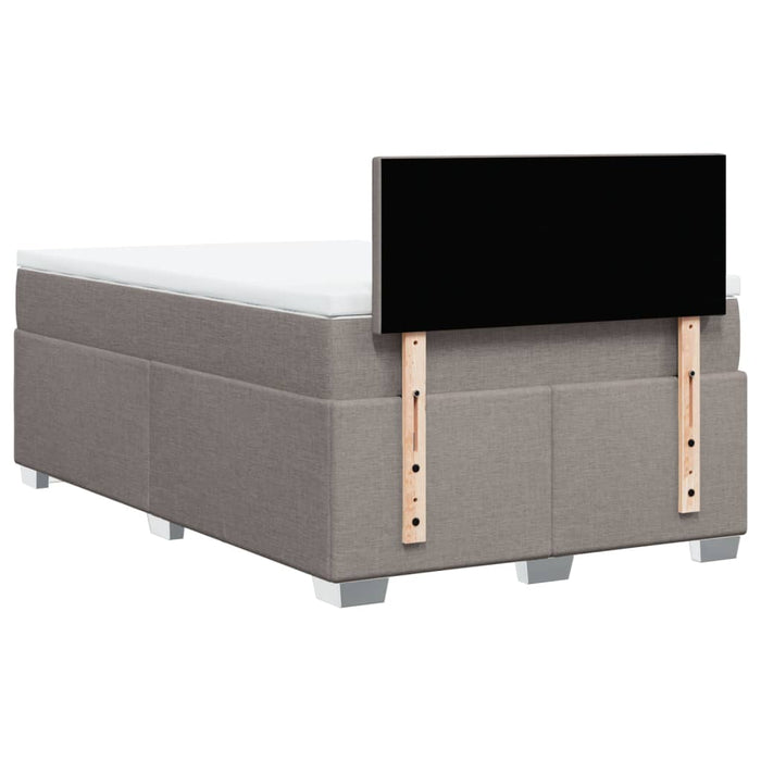 Pat box spring cu saltea, gri taupe, 120x200 cm, textil - WALTI WALTI