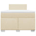 Pat box spring cu saltea, crem, 120x200 cm, textil - WALTI WALTI