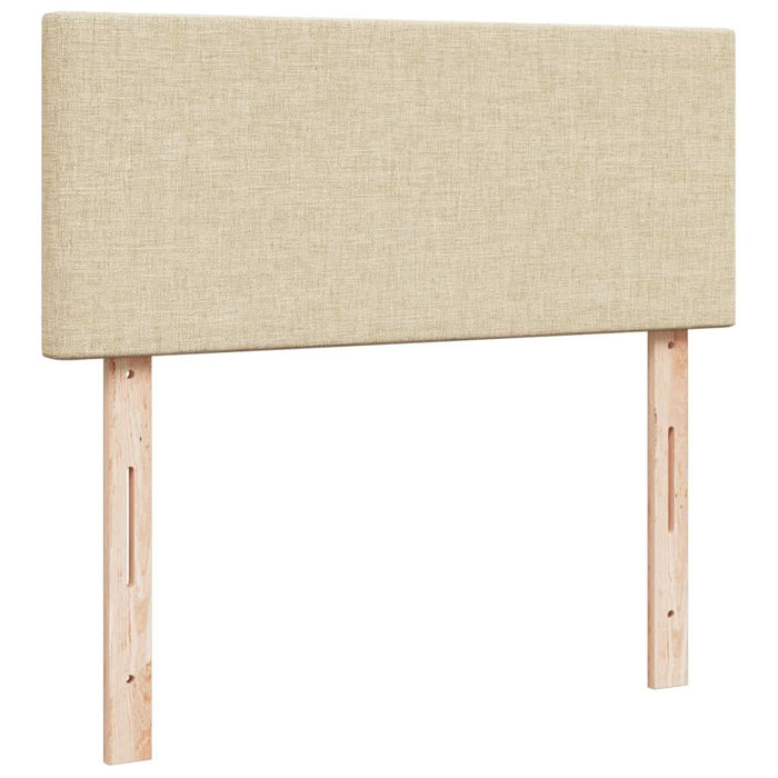 Pat box spring cu saltea, crem, 120x200 cm, textil - WALTI WALTI