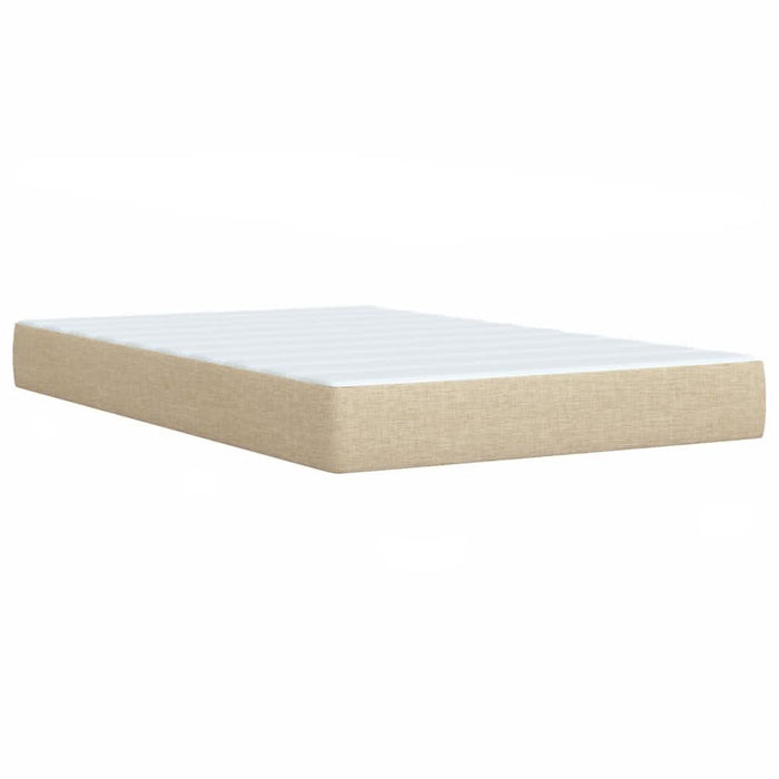 Pat box spring cu saltea, crem, 120x200 cm, textil - WALTI WALTI
