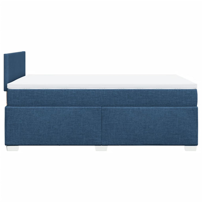 Pat box spring cu saltea, albastru, 120x200 cm, textil - WALTI WALTI