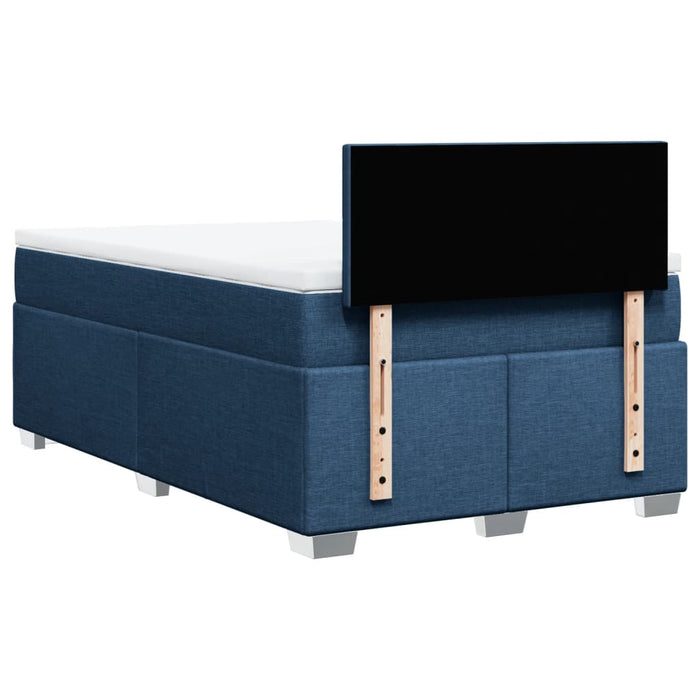 Pat box spring cu saltea, albastru, 120x200 cm, textil - WALTI WALTI