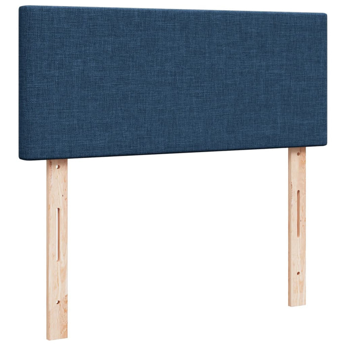 Pat box spring cu saltea, albastru, 120x200 cm, textil - WALTI WALTI