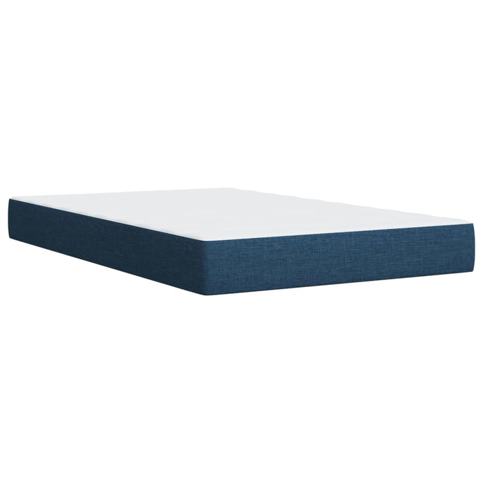 Pat box spring cu saltea, albastru, 120x200 cm, textil - WALTI WALTI