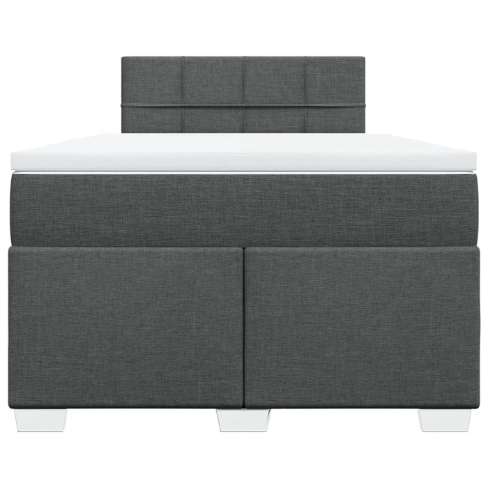 Pat box spring cu saltea, gri închis, 120x200 cm, textil - WALTI WALTI