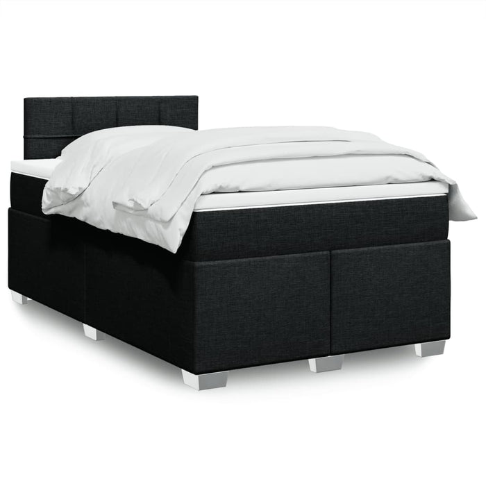 Pat box spring cu saltea, negru, 120x200 cm, textil - WALTI WALTI