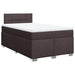 Pat box spring cu saltea, maro închis, 120x200 cm, textil - WALTI WALTI