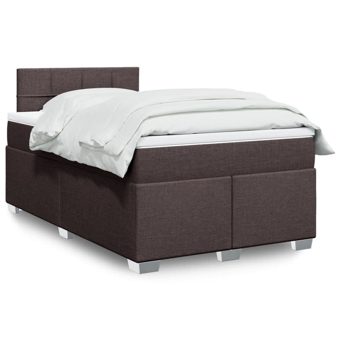 Pat box spring cu saltea, maro închis, 120x200 cm, textil - WALTI WALTI