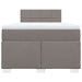 Pat box spring cu saltea, gri taupe, 120x200 cm, textil - WALTI WALTI