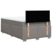 Pat box spring cu saltea, gri taupe, 120x200 cm, textil - WALTI WALTI