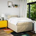 Pat box spring cu saltea, crem, 120x200 cm, textil - WALTI WALTI