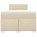 Pat box spring cu saltea, crem, 120x200 cm, textil - WALTI WALTI