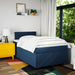 Pat box spring cu saltea, albastru, 120x200 cm, textil - WALTI WALTI