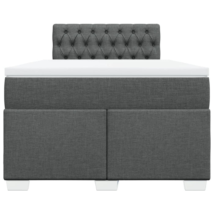 Pat box spring cu saltea, gri închis, 120x200 cm, textil - WALTI WALTI