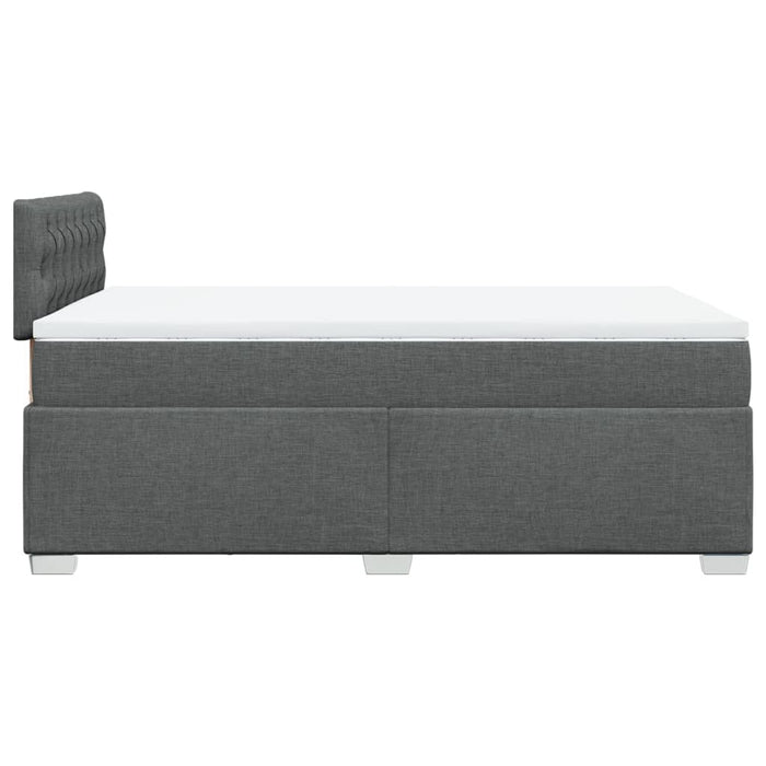 Pat box spring cu saltea, gri închis, 120x200 cm, textil - WALTI WALTI