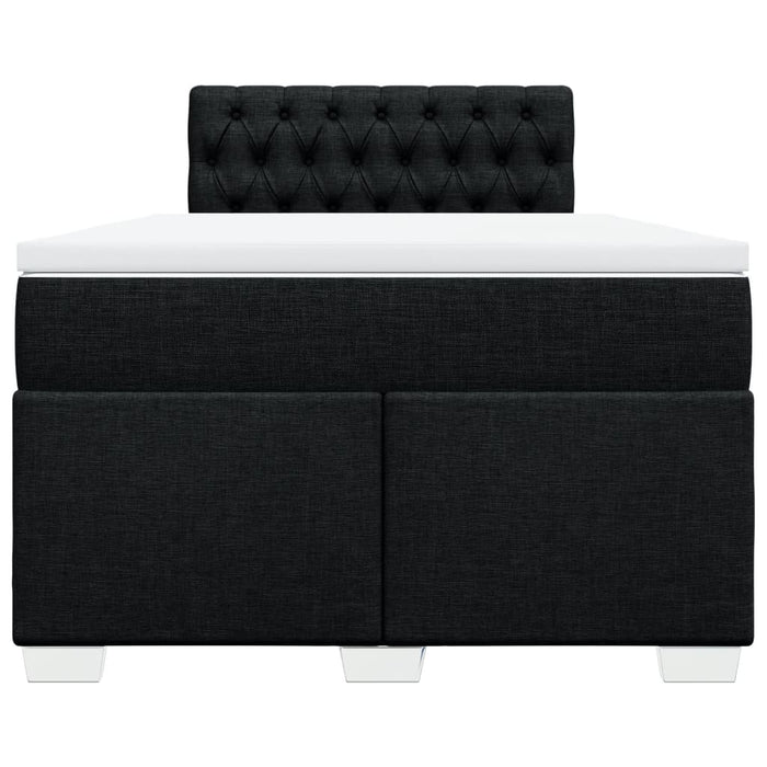 Pat box spring cu saltea, negru, 120x200 cm, textil - WALTI WALTI